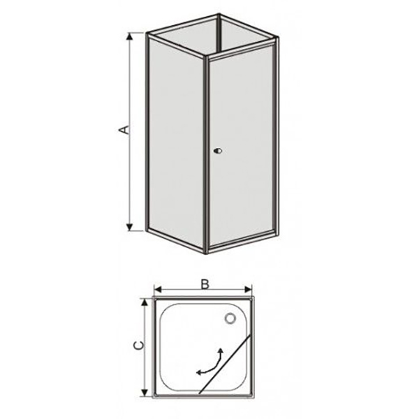 Душевая кабина RGW OLB-206 80х80х205 белый профиль