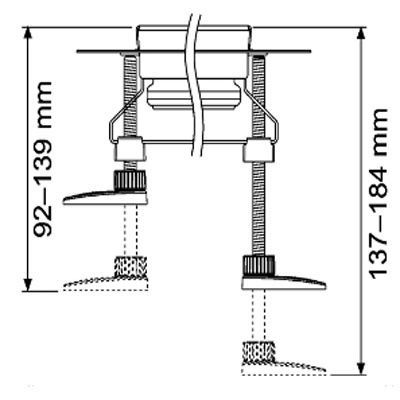 Комплект опор TECE 137-184 мм