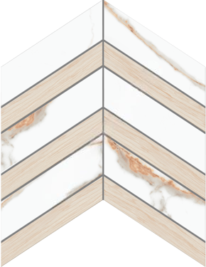 Supreme Chevron Ferrum SM03/SI03 железо неполированный керамогранит 29х38см Estima Мозаика