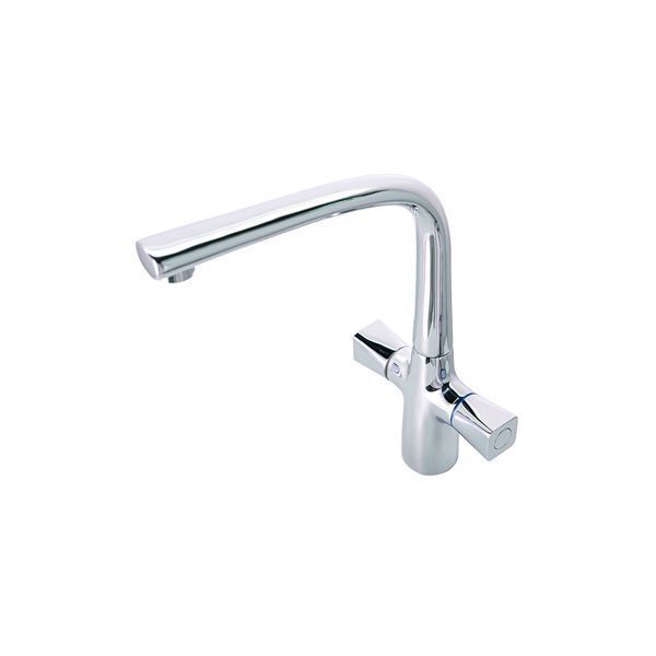 Смеситель для кухни ORANGE Lotos с поворотным изливом M32-000cr-S