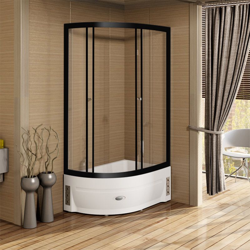 Душевое ограждение RADOMIR Соул 2 120x80x225 R профиль черный