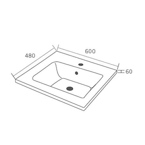 Раковина DREJA Эйфория 60