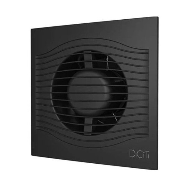 Вентилятор вытяжной DICITI Slim 4C Matt Black обратный клапан