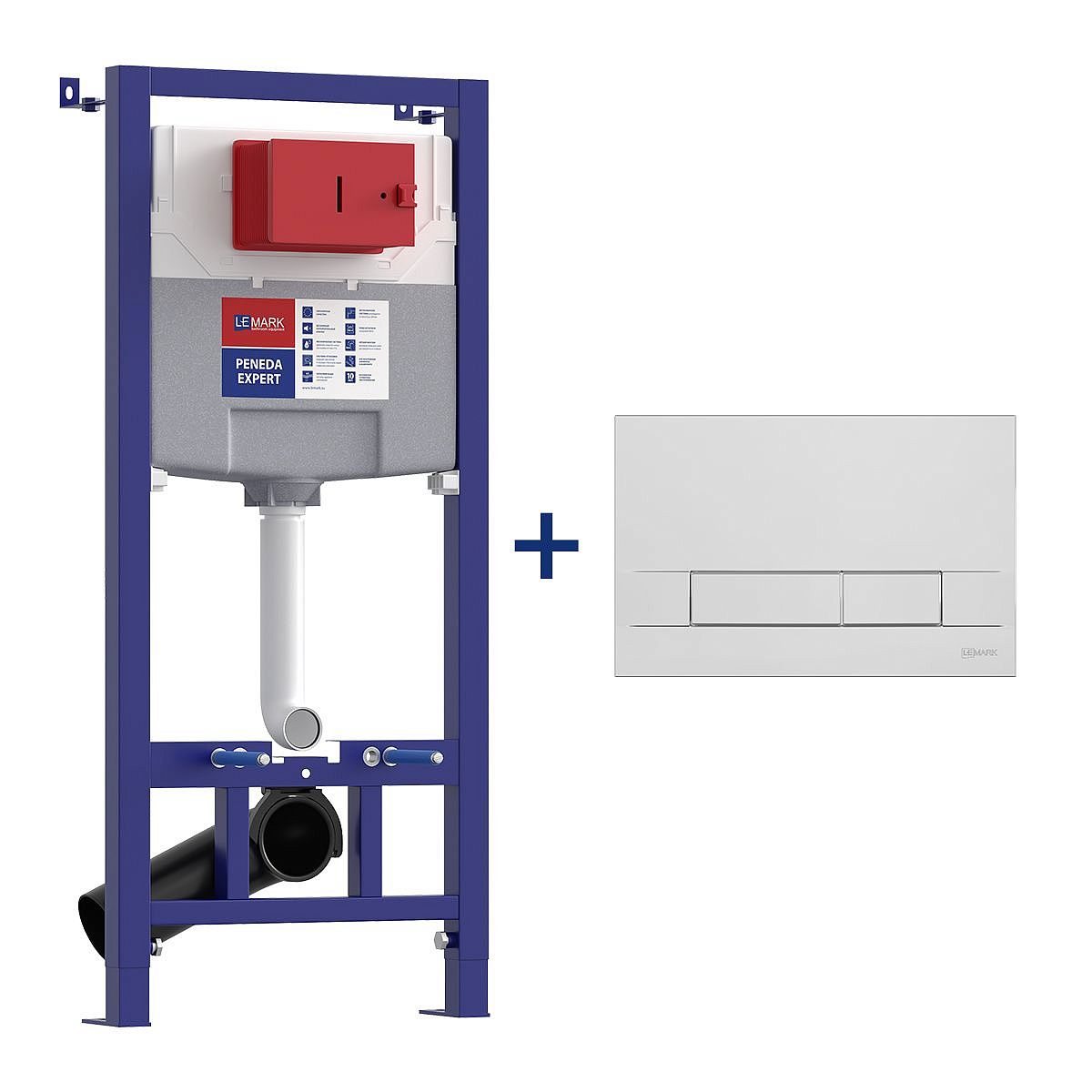 Инсталляция для унитазов LEMARK Peneda Expert 9812111 с кнопкой смыва BIT хром