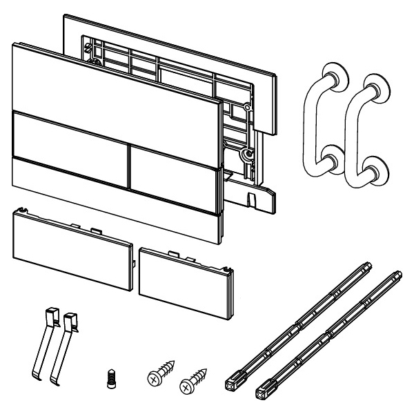 Кнопка смыва TECE TECEsquare 9240809 черный