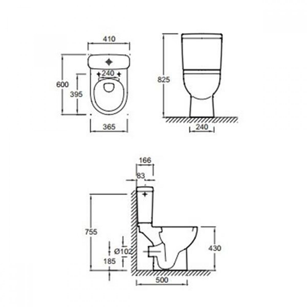 Бачок JACOB DELAFON Odeon Up E4708-00 с боковым подводом воды