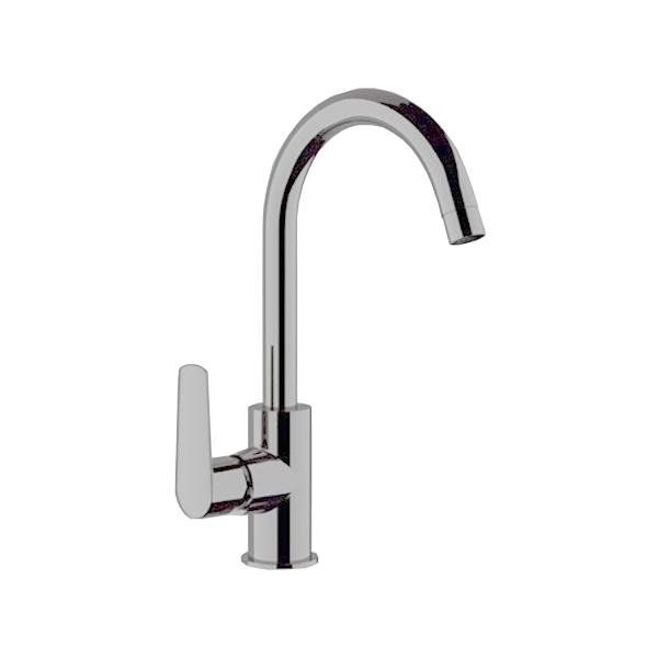 Смеситель для кухни REMER Vanity с поворотным изливом V72NPO никель матовый