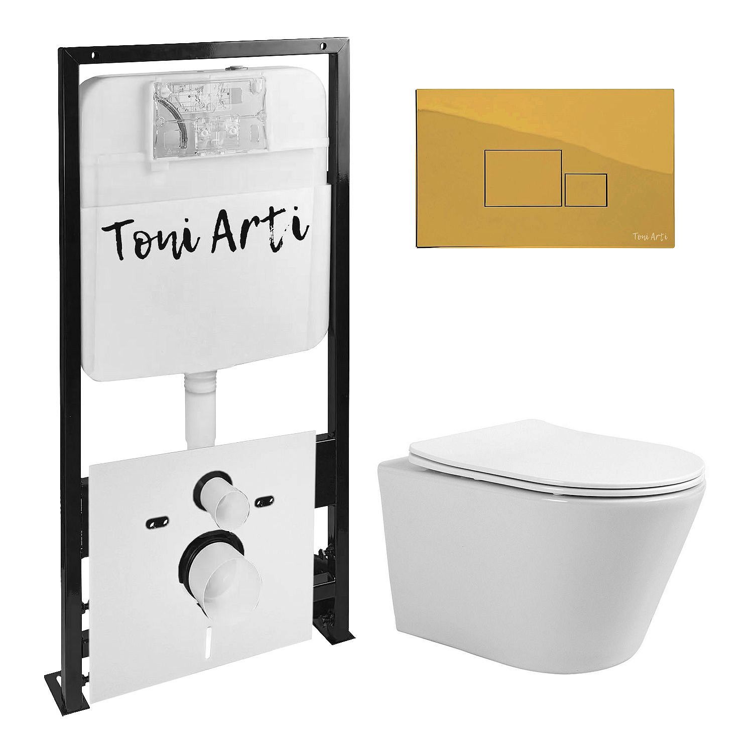 Комплект TONI ARTI TA-01 + Forli с сиденьем с микролифтом, с клавишей Tocco TA-0065