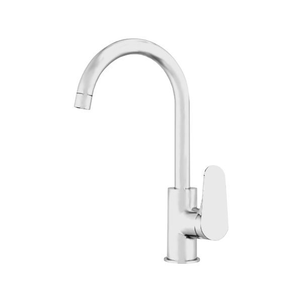 Смеситель для кухни REMER Class Line с поворотным изливом L72BO белый матовый