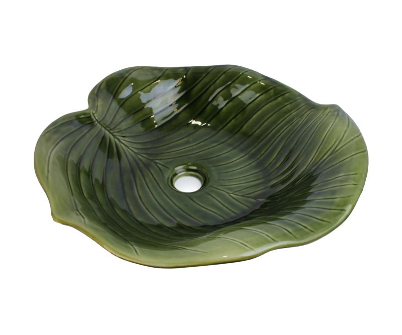Раковина BRONZE DE LUXE Leaf 46 зеленый