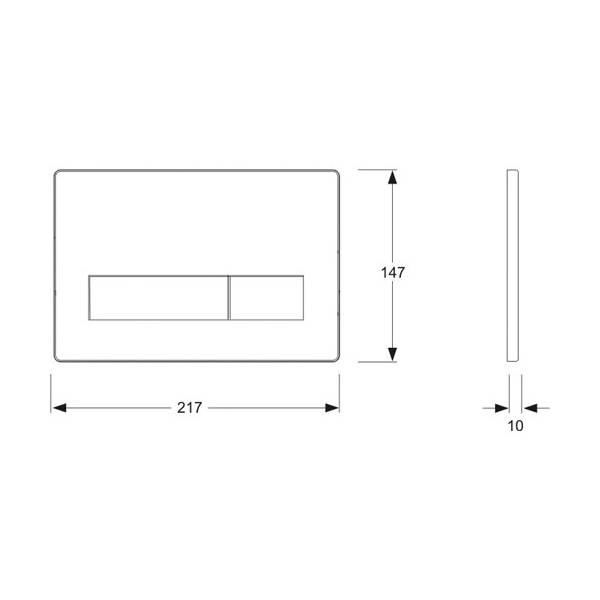 Кнопка смыва MEPA Orbit 421810 хром глянец