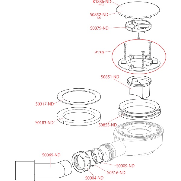 Сифон для душевого поддона ALCAPLAST A491CR