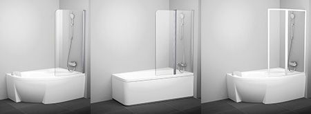 Шторка для ванны RAVAK Supernova VS3 130х140 стекло грейп, профиль хром