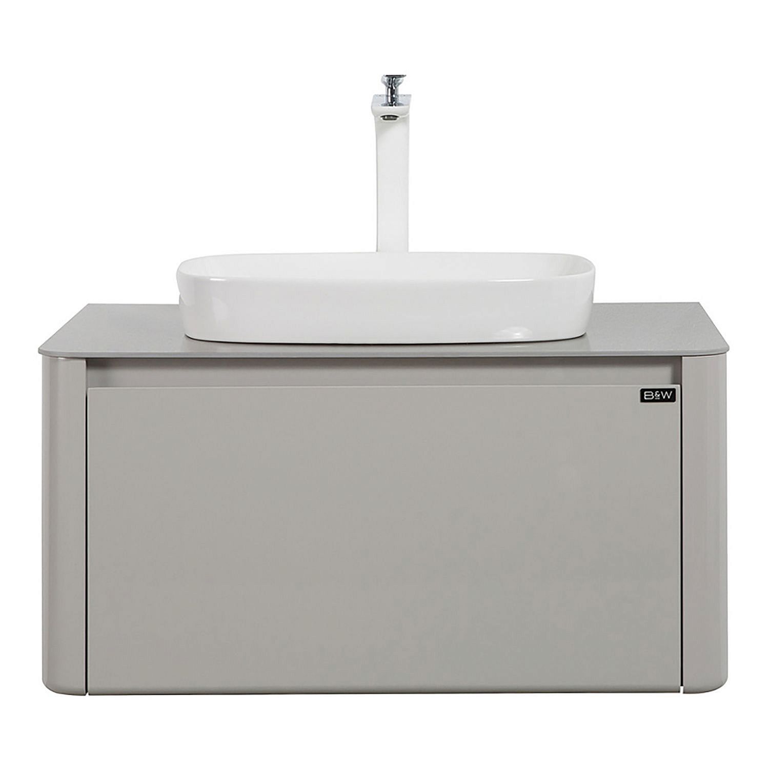 Тумба с раковиной BLACK&WHITE Universe 80 серая