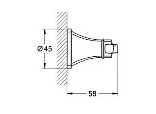 Крючок GROHE Grandera 40631IG0 двойной