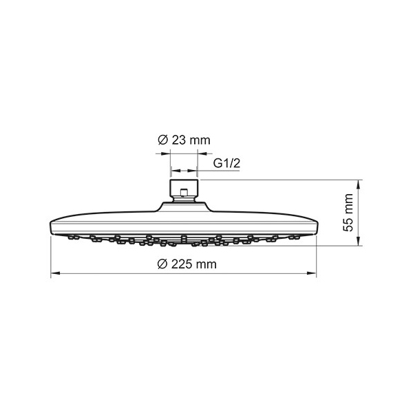 Верхний душ WASSERKRAFT A077 Ø23