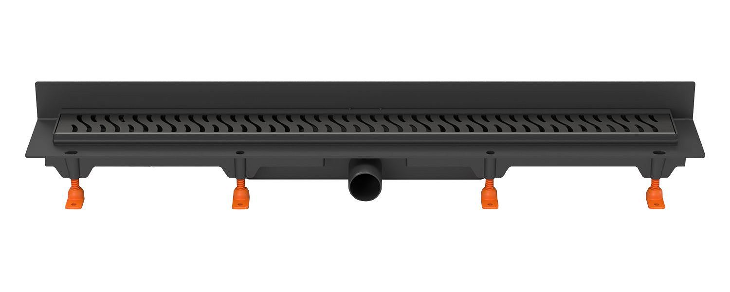 Дренажный канал MCH Medium CH 950 MC2 с решеткой и бок. сливом для монтажа к стене, D40