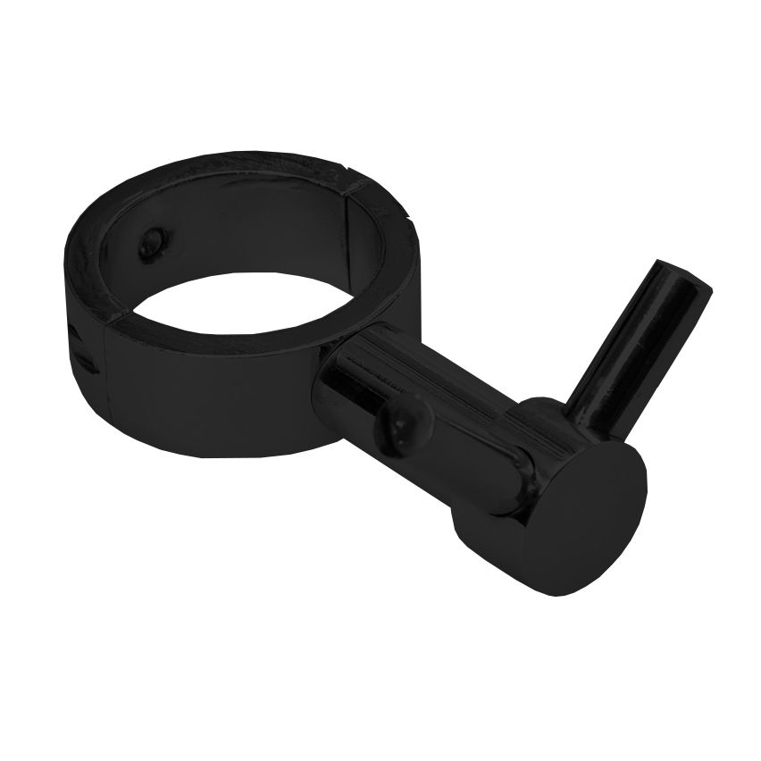Вешалка-крючок TONI ARTI TA-KDP03RAL9005MAT для полотенцесушителя, круг. коллектор 32, черный мат.