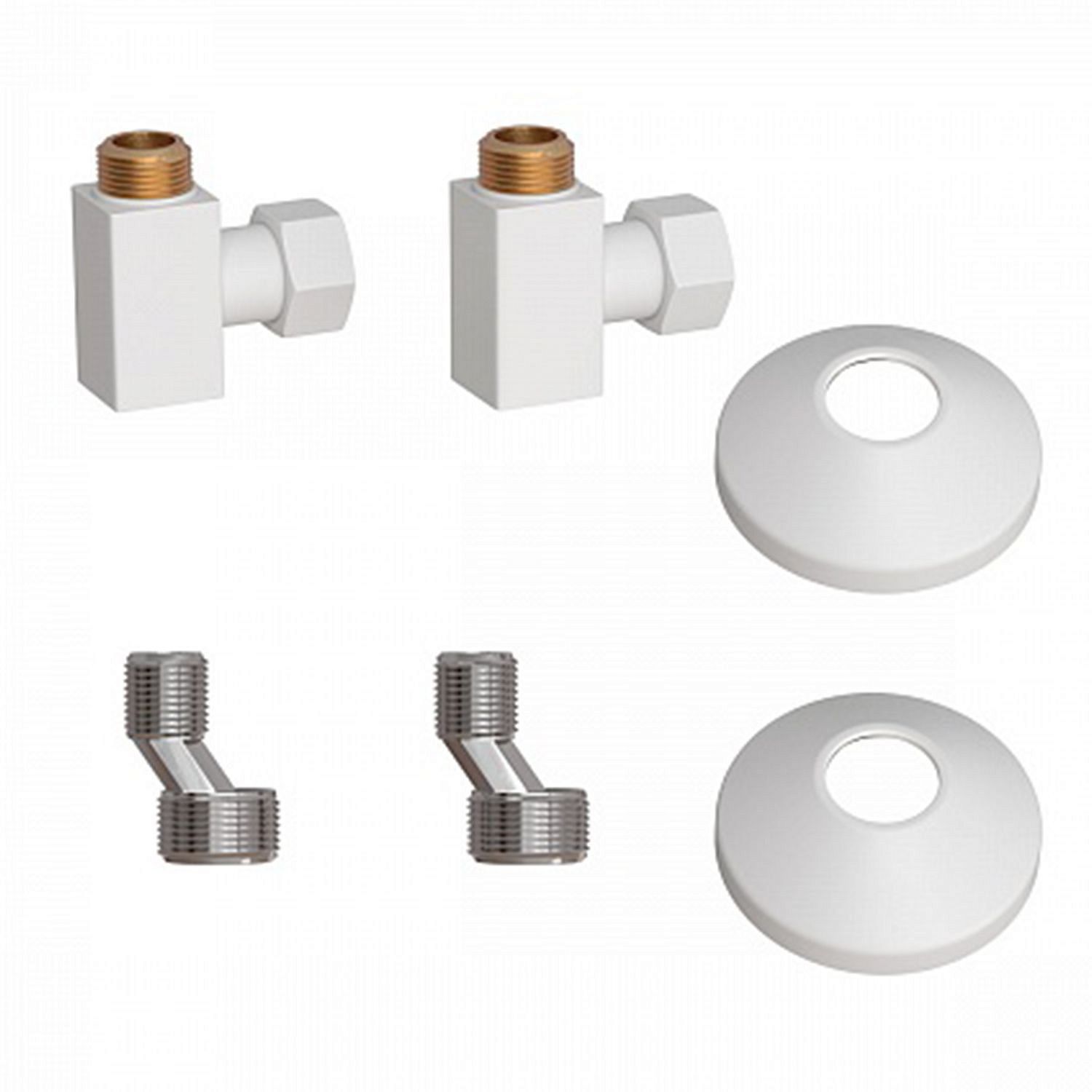 Комплект подключения POINT PN00012B 3/4"х1/2" г/ш, белый матовый