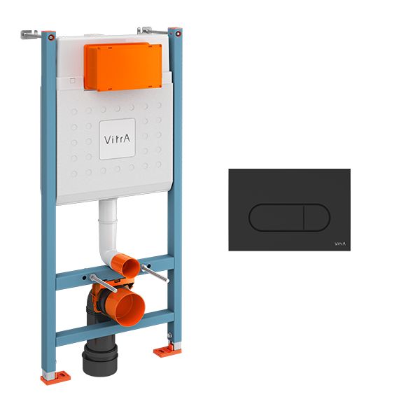 Инсталляция для унитазов VITRA V-Fix Corе 732-5800-01 с черной матовой клавишей