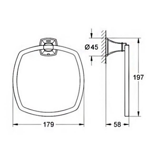 Полотенцедержатель GROHE Grandera 40630DA0 кольцевой