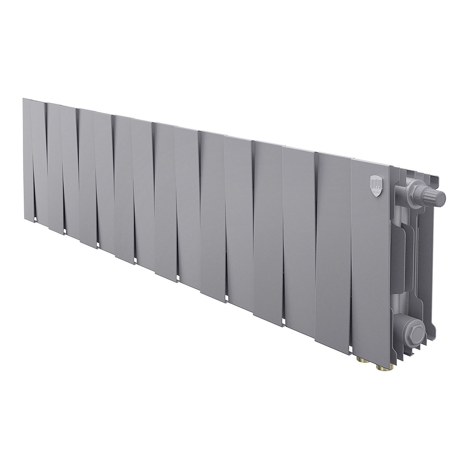 Радиатор ROYAL THERMO PianoForte 200 16С 128/28 НП серебристый матовый