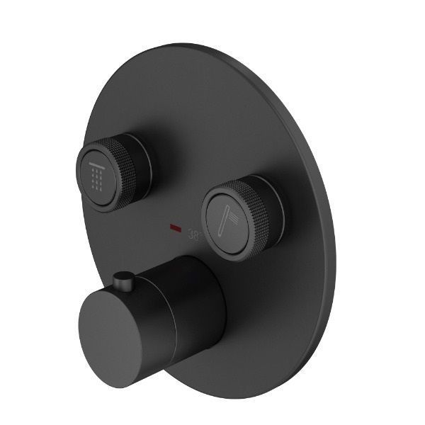 Встраиваемый смеситель PLUMBERIA Psbox PSB1902NO черный матовый