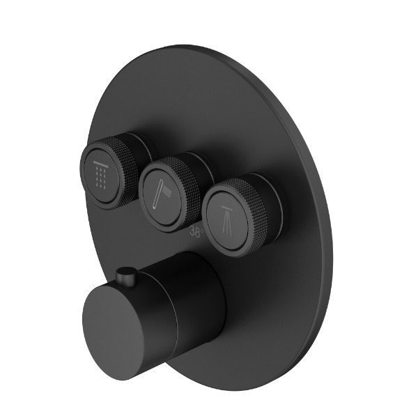 Встраиваемый смеситель PLUMBERIA Psbox PSB1903NO черный матовый