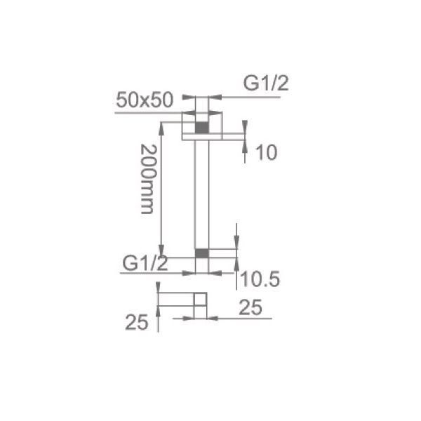 Душевой кронштейн RGW Gllon ST008 07040080-01