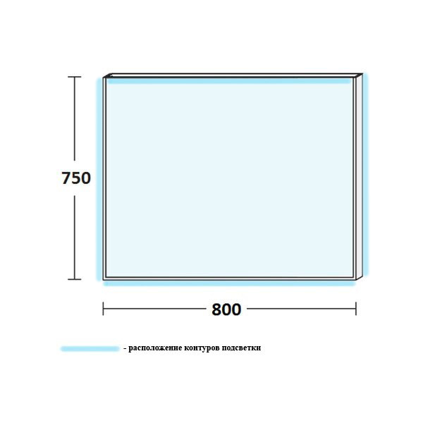 Зеркало DE AQUA Алюминиум 80