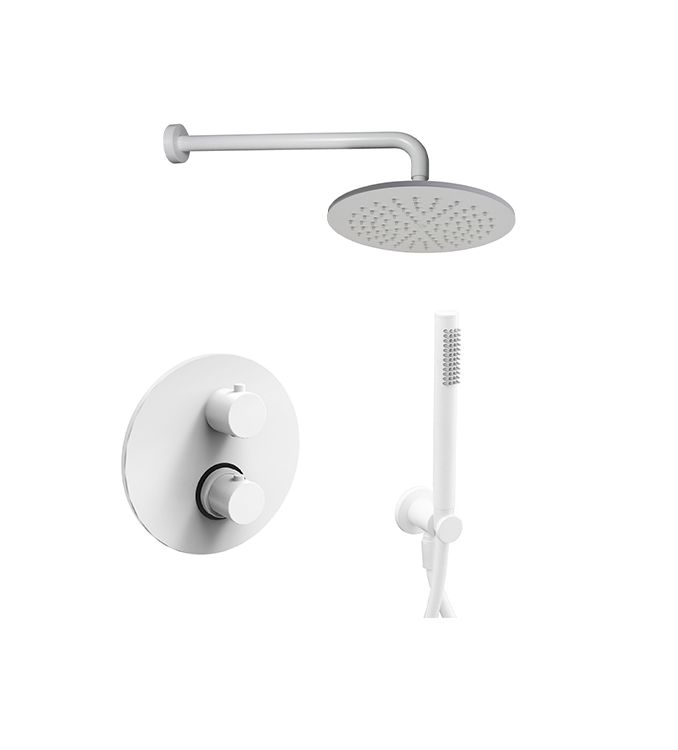 Душевой комплект PAFFONI Light KITLIQ018BOKING белый матовый