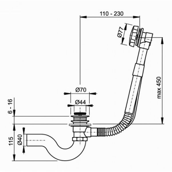 Слив-перелив JACOB DELAFON Reve 18355T-CP