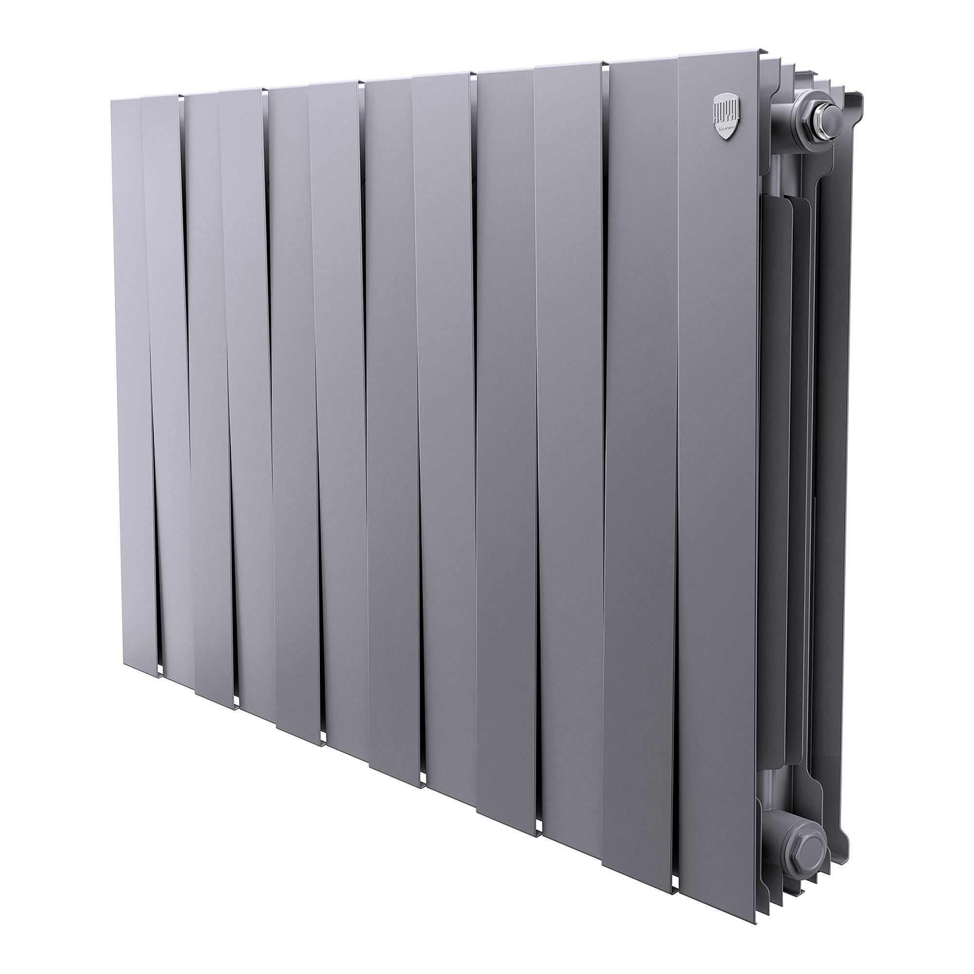 Радиатор ROYAL THERMO PianoForte 500 12С 96/60 БП серебристый матовый