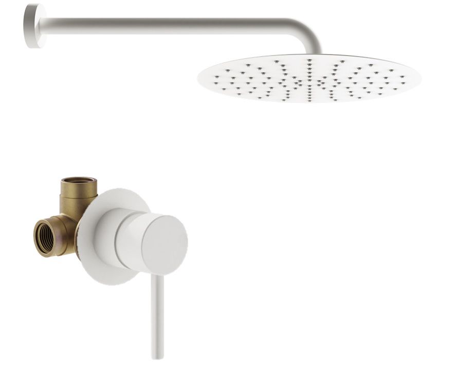 Душевой комплект PLUMBERIA Ixo KITXO01BOKING белый матовый
