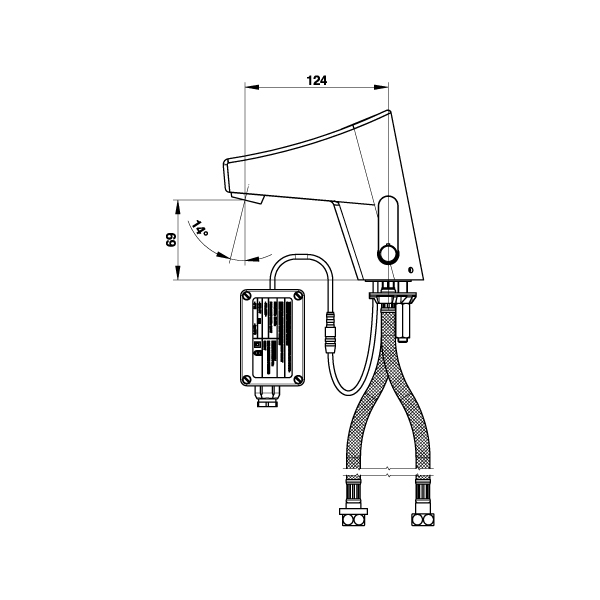 Смеситель для раковины PRESTO Touch 56604