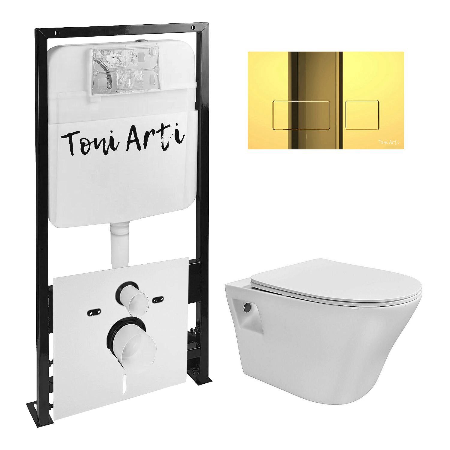 Комплект TONI ARTI TA-01 + Lamoli с сиденьем с микролифтом, с клавишей Noche TA-0045