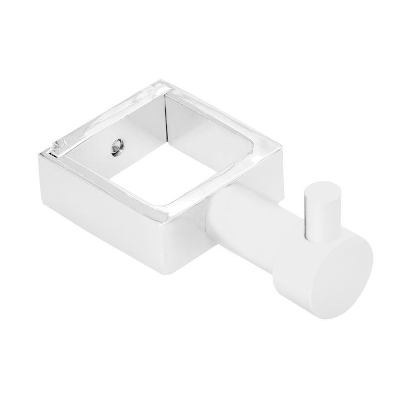 Вешалка-крючок TONI ARTI TA-KDP05RAL9016MAT для полотенцесушителя, квадрат. коллектор 30, белый мат.
