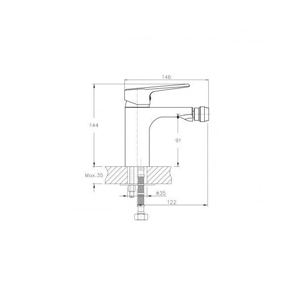 Смеситель для биде KOLLER POOL Edge ED0300