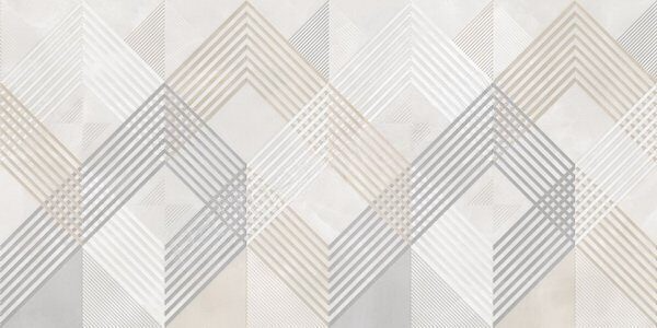 Rivoli настенная плитка светло-серая глянцевая геометрия 25х50см Alma Ceramica TWU09RVL014