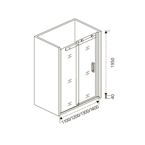 Дверь в нишу GOOD DOOR Puerta WTW-110-C-CH 110x195