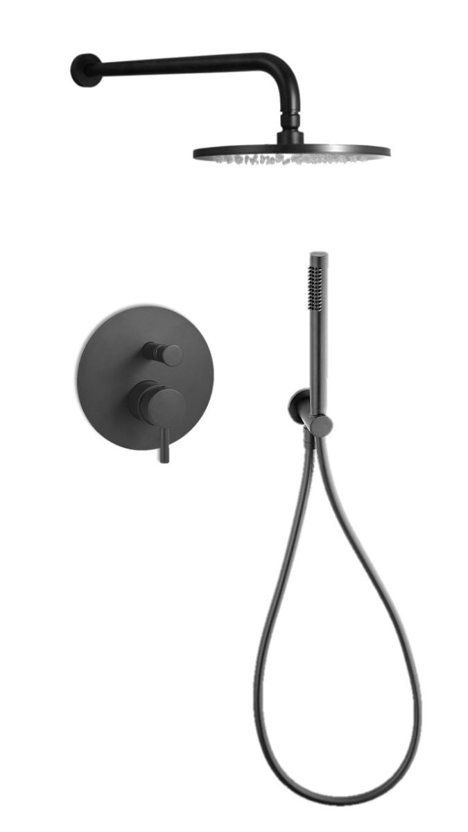 Душевой комплект PAFFONI Light KITLIG015NOKING черный матовый