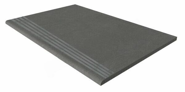 Terra Anthracite TE03 серый неполированный керамогранит 30х120см Estima Ступень