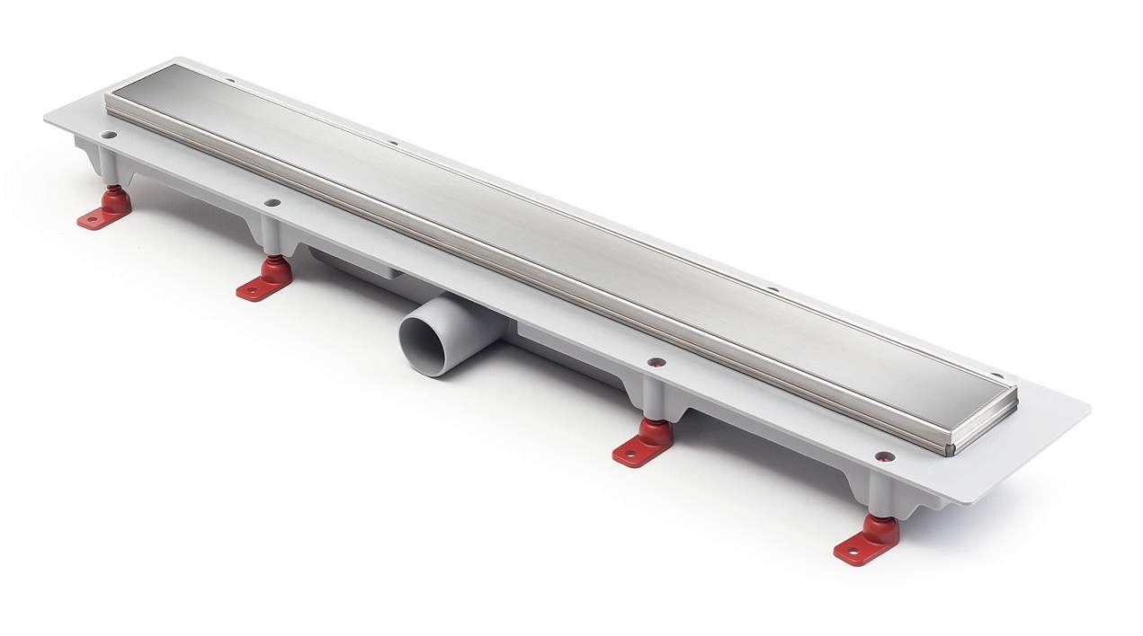 Дренажный канал MCH Klasik/Floor CH 850 KN с решеткой, бок. сливом и нерж. рамкой, D40