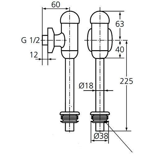 Смывное устройство IDEAL STANDARD B6928AA