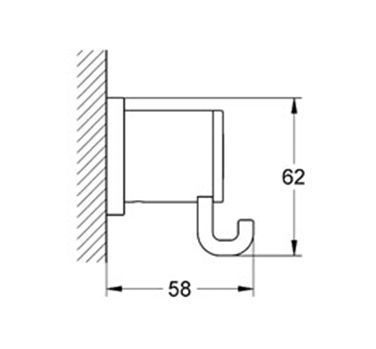 Крючок GROHE Allure 40284000