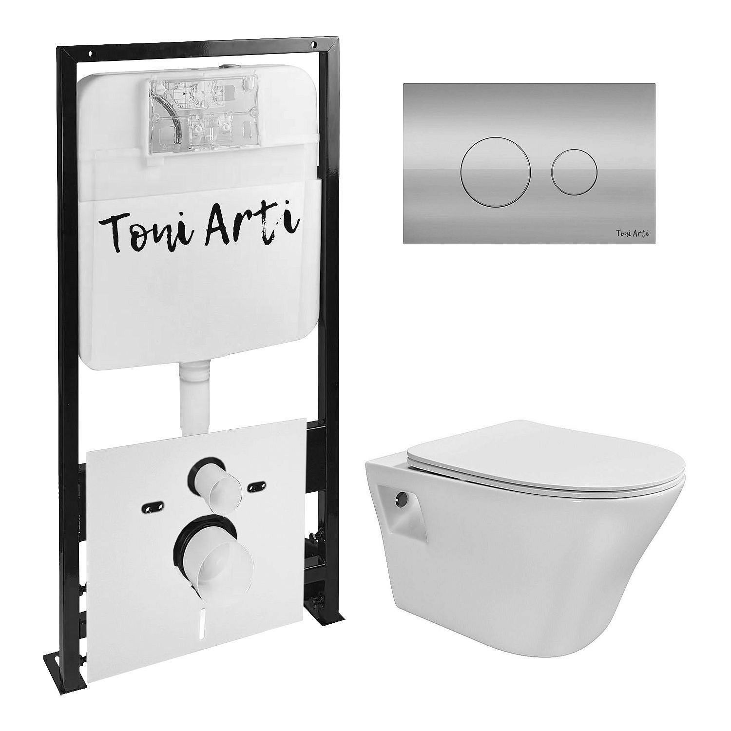 Комплект TONI ARTI TA-01 + Lamoli с сиденьем с микролифтом, с клавишей Baglio TA-0081