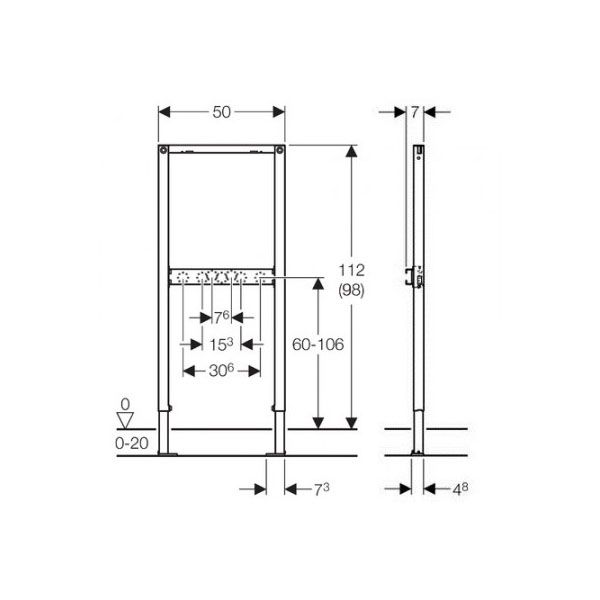 Инсталляция для душевой системы GEBERIT Duofix 111.740.00.1