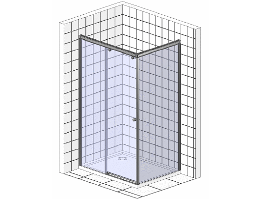Дверь в нишу GOOD DOOR Orion WTW-100-G-CH 100x185 текстура grape