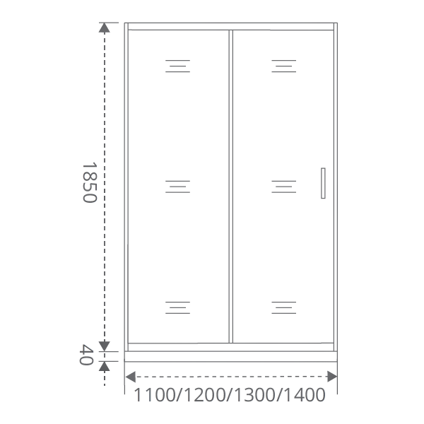 Дверь в нишу GOOD DOOR Latte WTW-130-G-WE 130x185 текстура grape