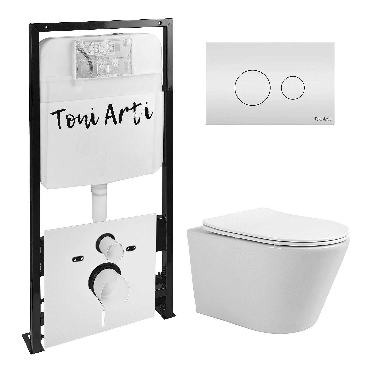Комплект TONI ARTI TA-01 + Forli с сиденьем с микролифтом, с клавишей Baglio TA-0082
